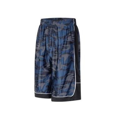 Imagem de Shorts esportivos LukBerd masculinos para treino de basquete azul M