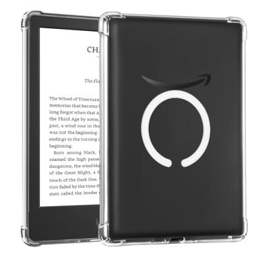 Imagem de iDLEHANDS Capa transparente para Kindle de 15.2 cm 2024 e 2022 (11 Gerações) - Capa transparente ultrafina de TPU macio, proteção leve e durável