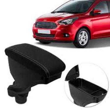 Imagem de Apoio De Braço Ford Ka Tecido Preto C/Costura Cinza