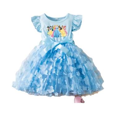 Imagem de Vestido De Verão Princesa Branca De Neve Para Meninas 2-6 Anos Com Laç