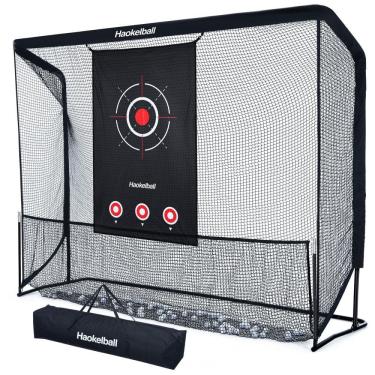 Imagem de Rede de Treino de Golfe com Alvo para Uso Interno ou Externo - Rede de Golfe Resistente 10x7,5ft com Bolsa de Transporte,Haokelball.