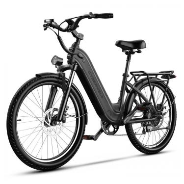 Imagem de Bicicleta Elétrica Aoango 1000W Pico Rodas 26" Cinza, 80mi Autonomia, Bateria Removível 48V 25Ah, 7 Velocidades, Suspensão Dianteira, LCD