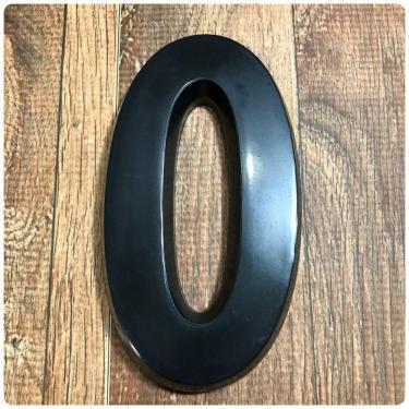 Imagem de Número 0 Residencial Preto 14cm de Altura