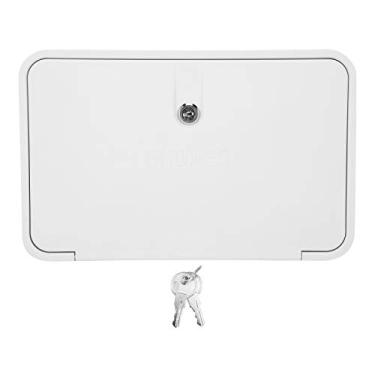 Imagem de Caixa de Chuveiro Externa, Caixa de Chuveiro KIMISS RV Kit de Lavagem Externa Branca Com Acessório de Trava para Motorhome de Barco (ABS, Mangueira de Vinil, Botão de acrílico)