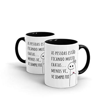 Imagem de Caneca Cerâmica Alça e Interior Preto - Pessoas Chatas