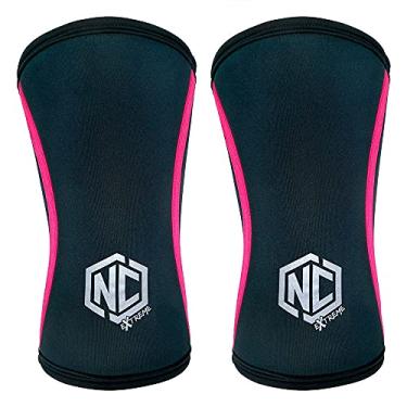 Imagem de Joelheira Alta Performance - 5mm - Preto c/ Rosa (Par) GG
