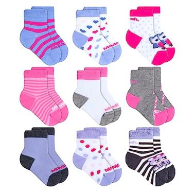 Imagem de Kit 09 Pares Meias Bebê Mash Recém Nascido Cano Médio | Colorido | Recém Nascido (Veste de 0 a 4 Meses) | 202.07LSR4R5RN_09P