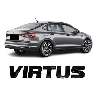 Imagem de Emblema Letreiro Virtus Preto Black Piano De 2018 A 2022