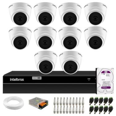 Imagem de Kit 10 Câmeras Intelbras VHL 1120 Dome HDCVI HD 720p 3.6mm Visão Noturna 20m + DVR Intelbras MHDX 1216 Full HD 16 Canais Multi HD + HD 1TB Purple