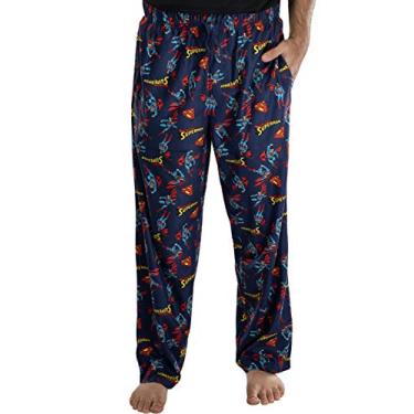 Imagem de DC Comics Calça de pijama masculina com estampa do Super-Homem, Azul, P