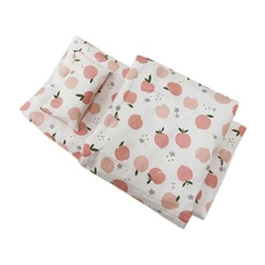Imagem de harayaa Conjunto de cama de boneca, inclui colchão, travesseiro, impresso, brinquedo de fantasia, presentes de dia dos namorados para bonecas, berços, camas, branco