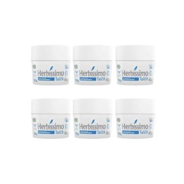 Imagem de Desodorante Creme Herbíssimo 55G Talco - Kit Com 6Un