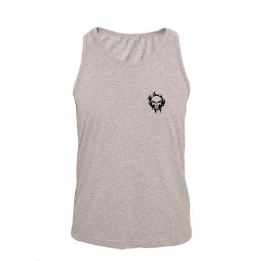 Imagem de Regata Masculina Algodão Caveira Estampada Verão Moderna