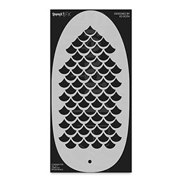 Imagem de Stencil1 FX - Estêncil de maquiagem de olhos em escamas de sereia para fantasias, fantasias, Halloween, cosplay, artes, pintura facial