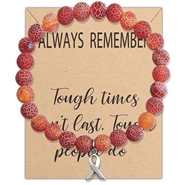 Imagem de Pulseira de contas de conscientização vermelha para doenças cardíacas, pulseira com pingente de fita de conscientização vermelha para mulheres, 7.0, Níquel, Pedra preciosa de zircônia