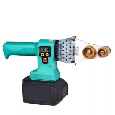 Imagem de Máquina de solda de tubo de água de plástico, kit de máquina de solda de fusão de soquete digital portátil com 6 cabeças, adequado para tubos PPR PE PB PVC HDPE