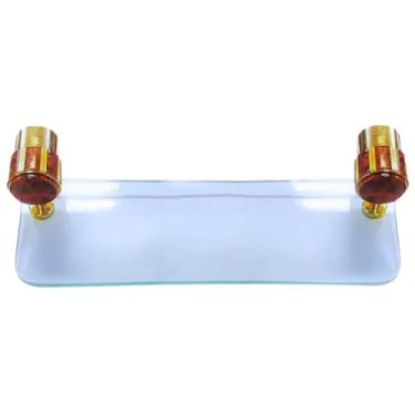 Imagem de Prateleira 50cm Deca Maxim Dourado Laca Marrom - 2030D75LM