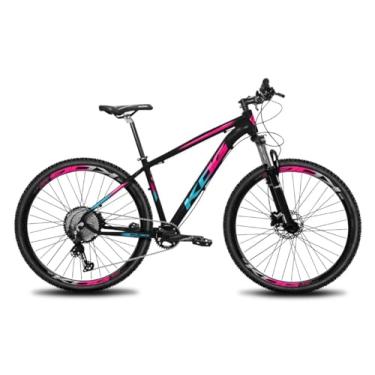 Imagem de Bicicleta KOG BIKES Aro 29 Em Aluminio 1x12v Relação Pedivela hollowtech Coroa Unica K7 11/50D Garfo de Suspensão 100mm com Trava no Ombro Freio Hidraulico,17,Preto+Rosa+Azul