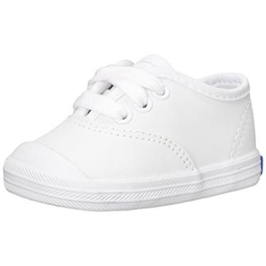 Imagem de Keds Tênis Champion com bico de renda (infantil), Couro branco, 1 Little Kid