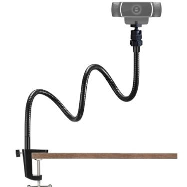 Imagem de Etubby Suporte para webcam de 68,5 cm ajustável pescoço de ganso suporte para câmera de mesa Logitech Webcam C925X, C922, C930e, C930, C920, C615, etc. (rosca de 0,63 cm)