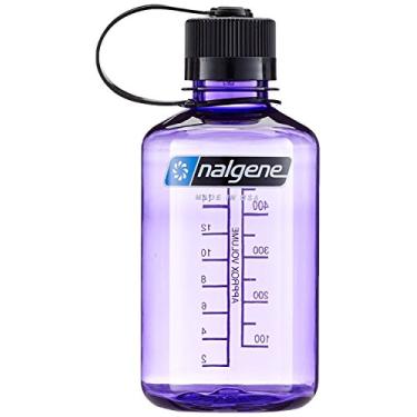 Imagem de Nalgene Garrafa de água Tritan Narrow Mouth livre de BPA, roxa com tampa preta, 473 ml