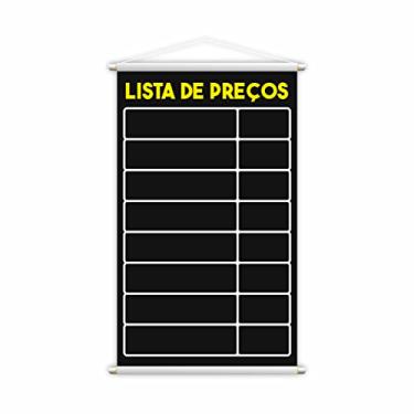 Imagem de Banner Lista de Preços Tabela Vendas Serviço Lona 80x50cm