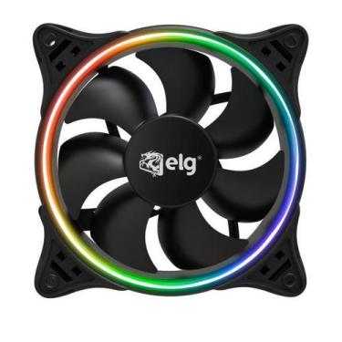 Imagem de Cooler Fan Colorido Led Branco 120mm 12cm Gabinete - ELG