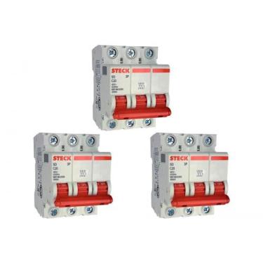 Imagem de Kit C/3 - Disjuntor Steck ''Din'' Tripolar 20A. C
