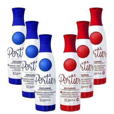Imagem de Kit C/3 Progressivas Portier Exclusive Professional 1 Litro Original!