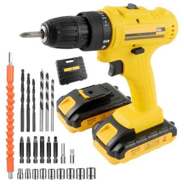 Imagem de Parafusadeira Furadeira 12V Kit Com 2 Baterias 25 Acessórios - Eda Pro