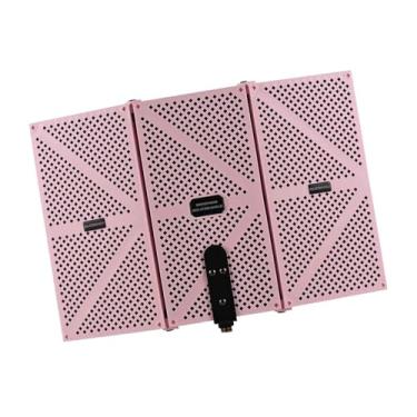 Imagem de Escudo de Isolamento de Microfone, Painéis Acústicos, Equipamento de Estúdio Grande, 3 Portas Dobráveis ​​e Portáteis para Gravação e Canto, Redução de Ruído Externo (Rosa)