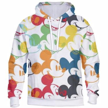 Imagem de Blusa de Frio Feminina Com Capuz Moletom Estampado Flanelado Confortáv