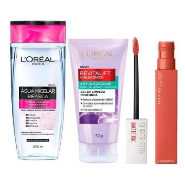 Imagem de LOréal Paris + Maybelline Kit - Água Micelar Bifásica + Gel de Limpeza