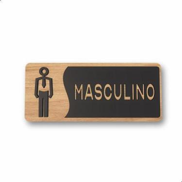 Imagem de Placa De Banheiro Placas Para Banheiro Feminino Masculino - Facris