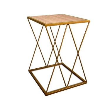 Imagem de Mesinha Lateral Alta Moderna p/ Decoração Sala Quarto Colima - Loja da