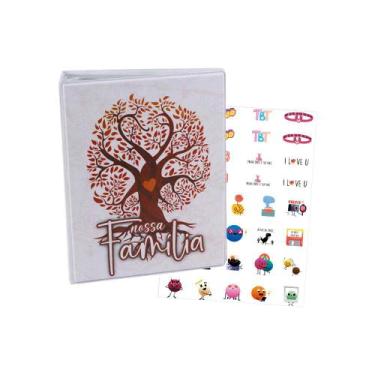 Imagem de Álbum de 500 Fotos 10x15 Fotos Nossa Família Branco + ADESIVO - TUDOPR