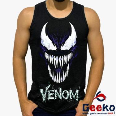 Imagem de Regata Venom 100% Algodão Geeko, Preto, G3