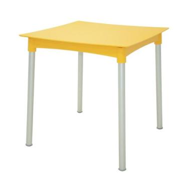Imagem de Mesa Tramontina Diana 70x70 cm em Polipropileno Amarelo com Pernas de 