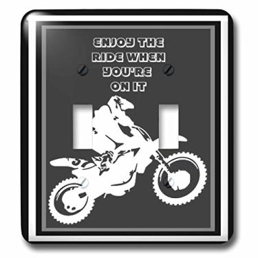 Imagem de 3dRose lsp_78775_2 Enjoy The Ride Motocross, Ação, Adrenalina, Esportes de Aventura, Alternativa, Moto, Off Road Interruptor Duplo