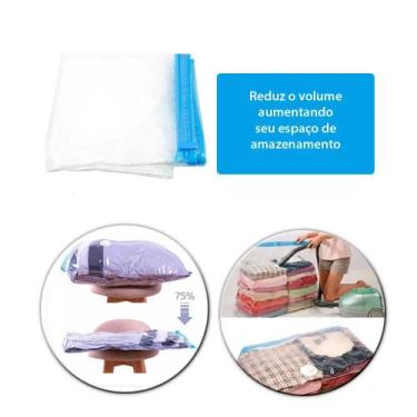 Imagem de Saco À Vácuo 50x60 Organizador 75% Menos Volume De Roupas - Western 