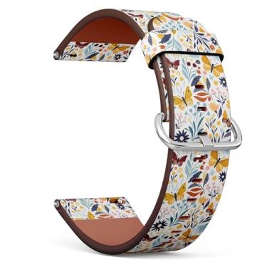 Imagem de THAZEE Pulseira de relógio feminina Fossil Gen 5E 42 mm/6 42 mm, Fossil Venture Gen 4 HR/Gen 3 feminina, masculina, 18 mm (design floral)