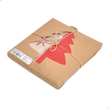 Imagem de Pano de Prato Copa Floco de Neve Natal Kit 2 Peças 40x70cm - Cromus