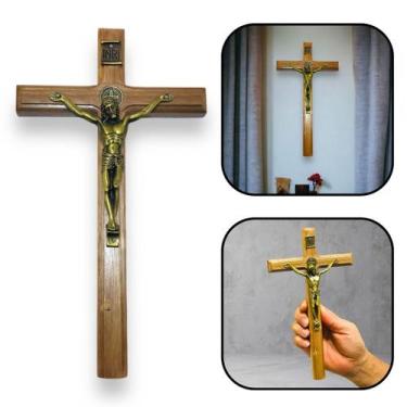 Imagem de Crucifixo Cruz Medalha de São Bento Parede 25 cm - FORNECEDOR 2