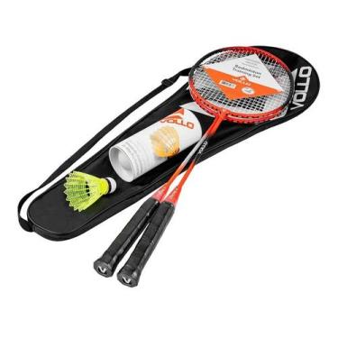 Imagem de Kit de Badminton Vollo 2 Raquetes + 3 Petecas