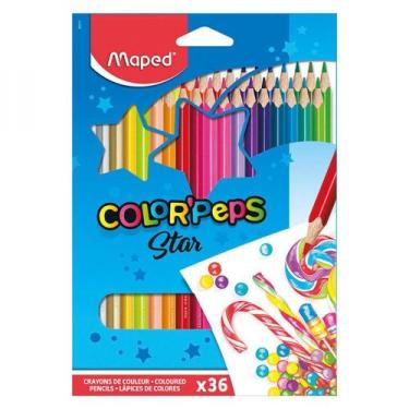 Imagem de Lápis de Cor Triangular Color Peps Star Estojo 36 Cores - Maped