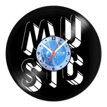 Imagem de Relógio De Parede Disco Vinil Música - Music 3D - VMU-033 - Modernarte