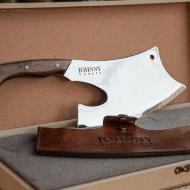 Imagem de Cutelo Modelo Artesanal Corta Ate Ossos Suínos Lâmina De Aço - Johnny 