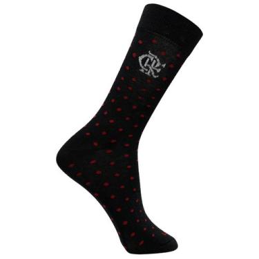 Imagem de Meia Masculina Flamengo Confortável Algodão Cano Médio Rikam 73200, 73