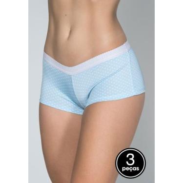 Imagem de Kit 3 Calcinhas Vekyo Short Caleçon Renda Confortável, Mulher, GG, Sor