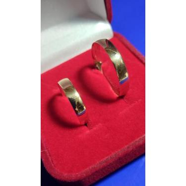 Imagem de Alianças Par 18 Kilate Casal Noivado Casamento Ouro 18 Kilates 8.00 Gr